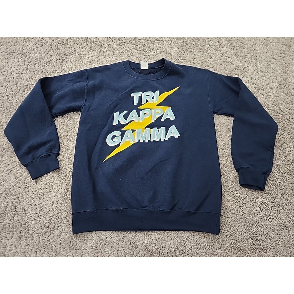 Tri Kappa Gamma Sweatshirt Unisex S Gildan Navy Lightning Bolt